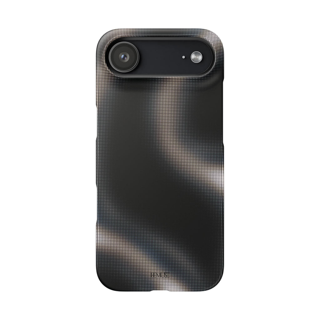 Phone Case — Metallic Black Wave Snap Case