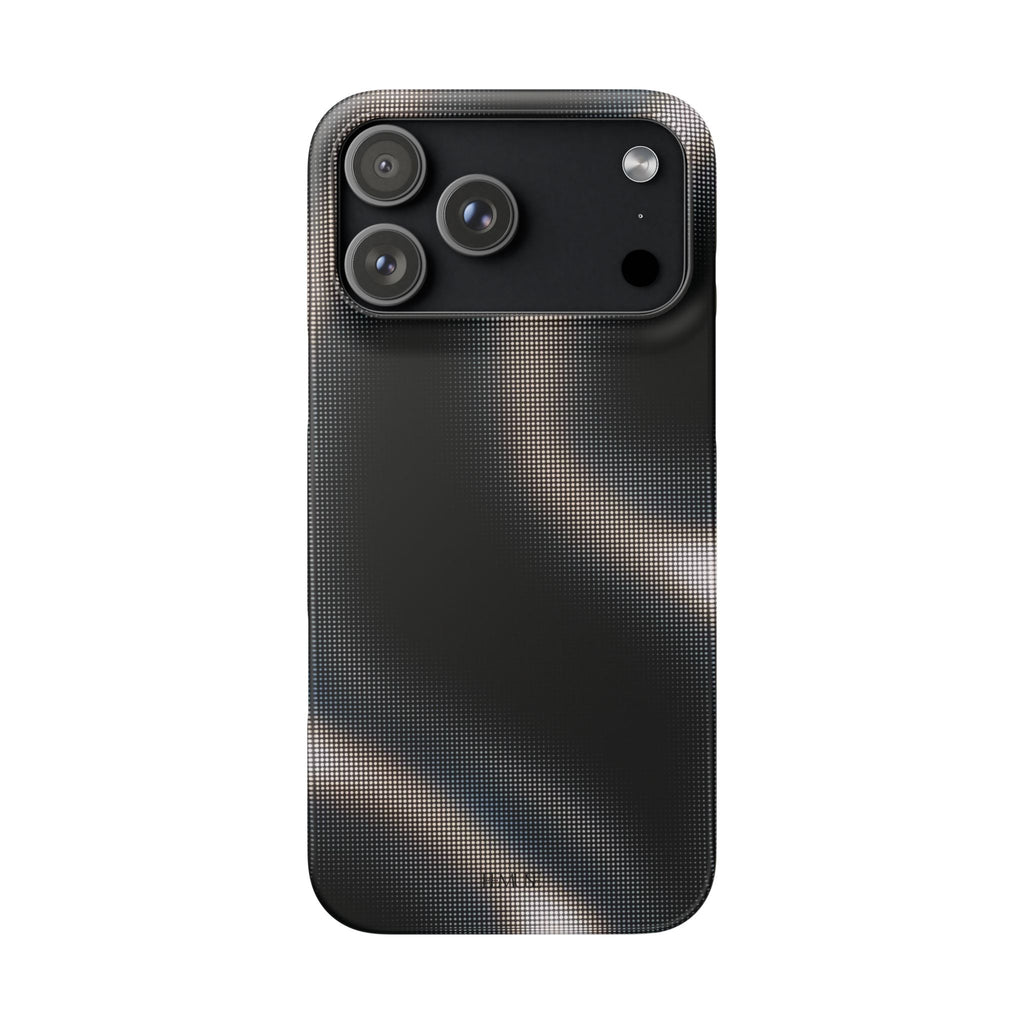 Phone Case — Metallic Black Wave Snap Case