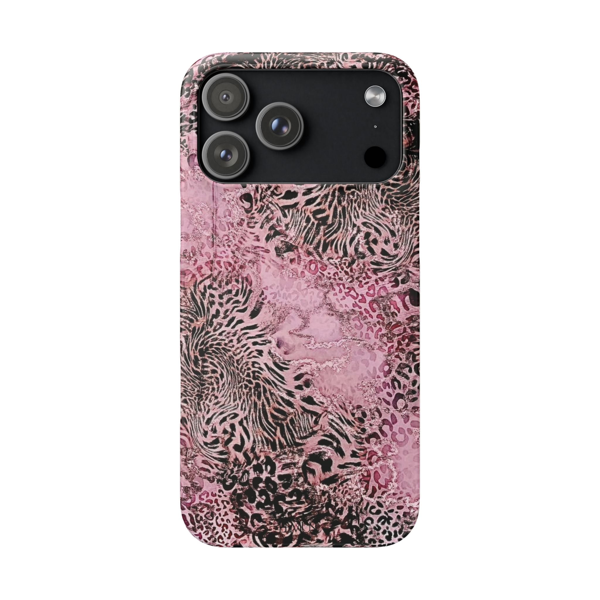 Pink Leopard Marble Phone Case — Snap-On Protective Case