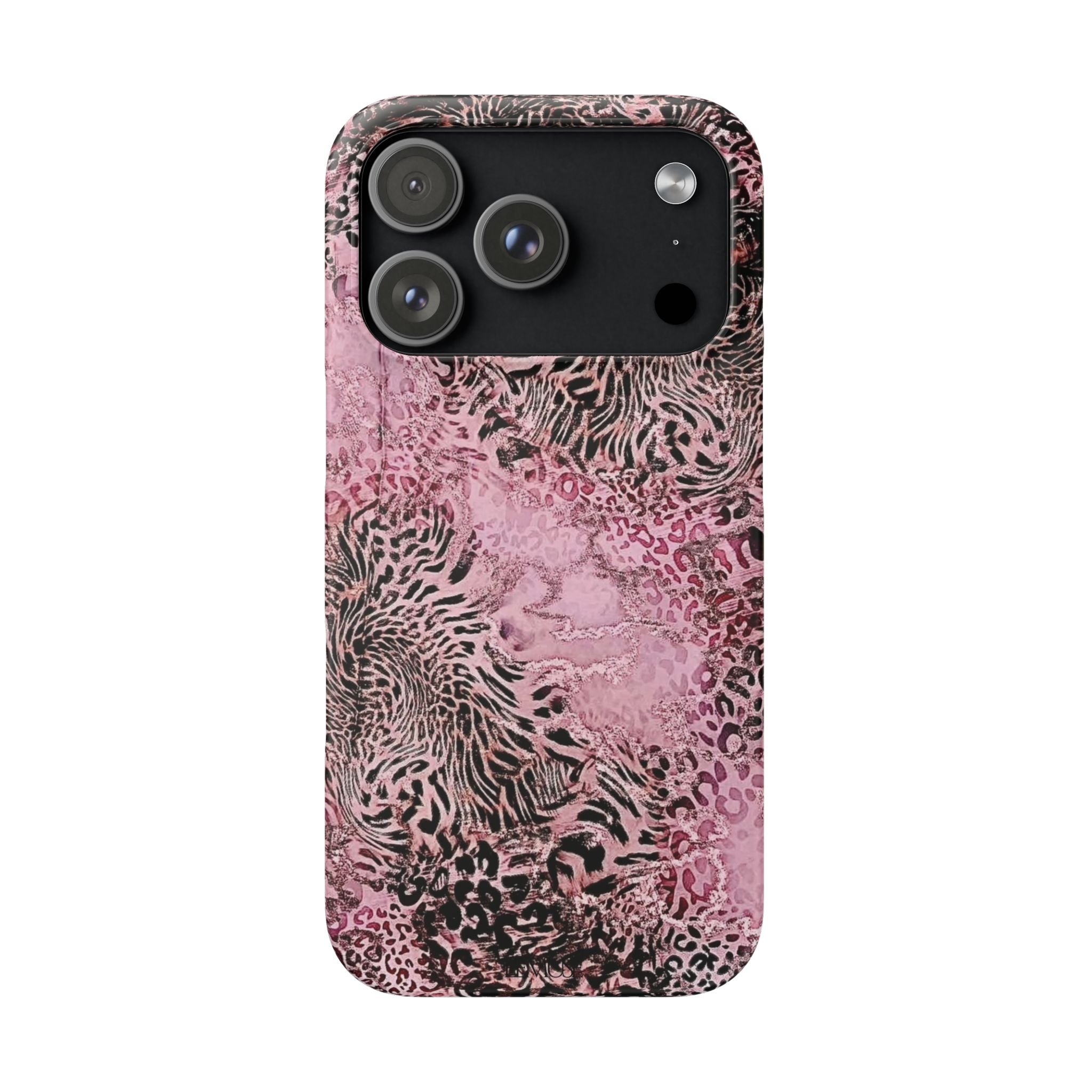 Pink Leopard Marble Phone Case — Snap-On Protective Case