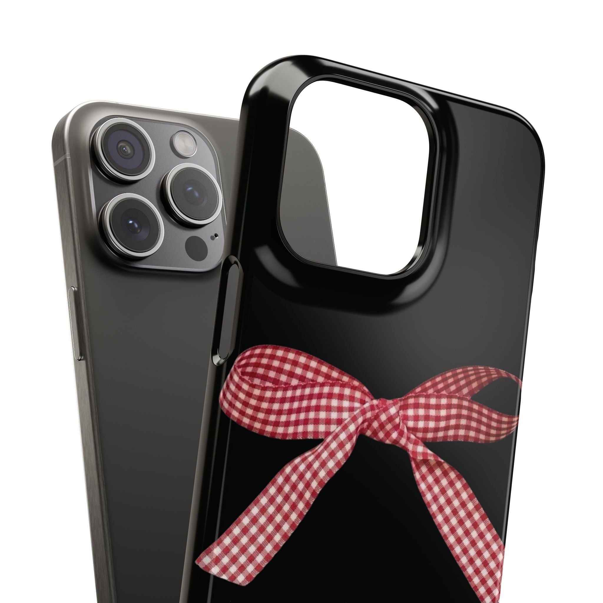 Checkered Bowtie Snap Case — Cute Patterned Phone Case