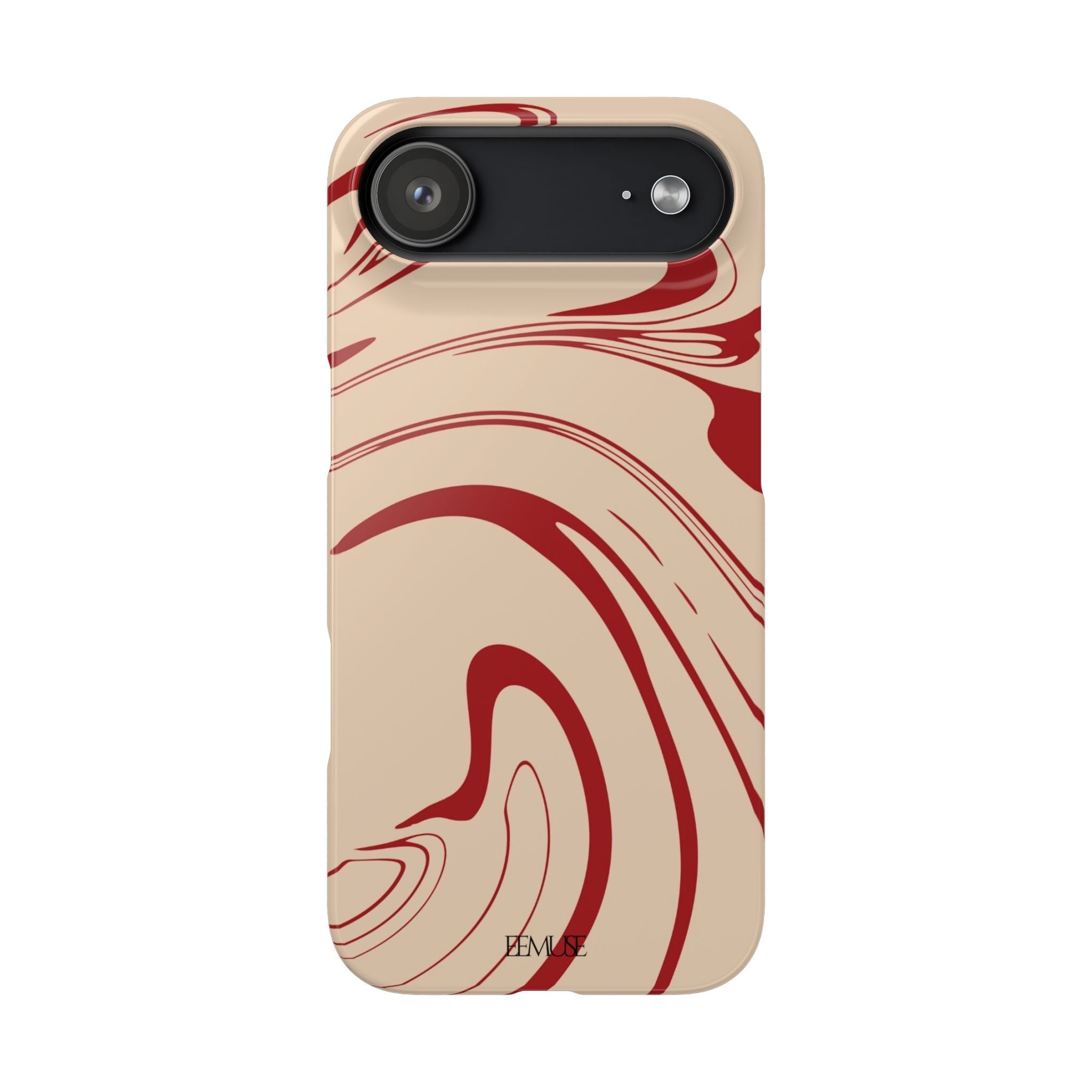 Beige & Burgundy Swirl Phonecase