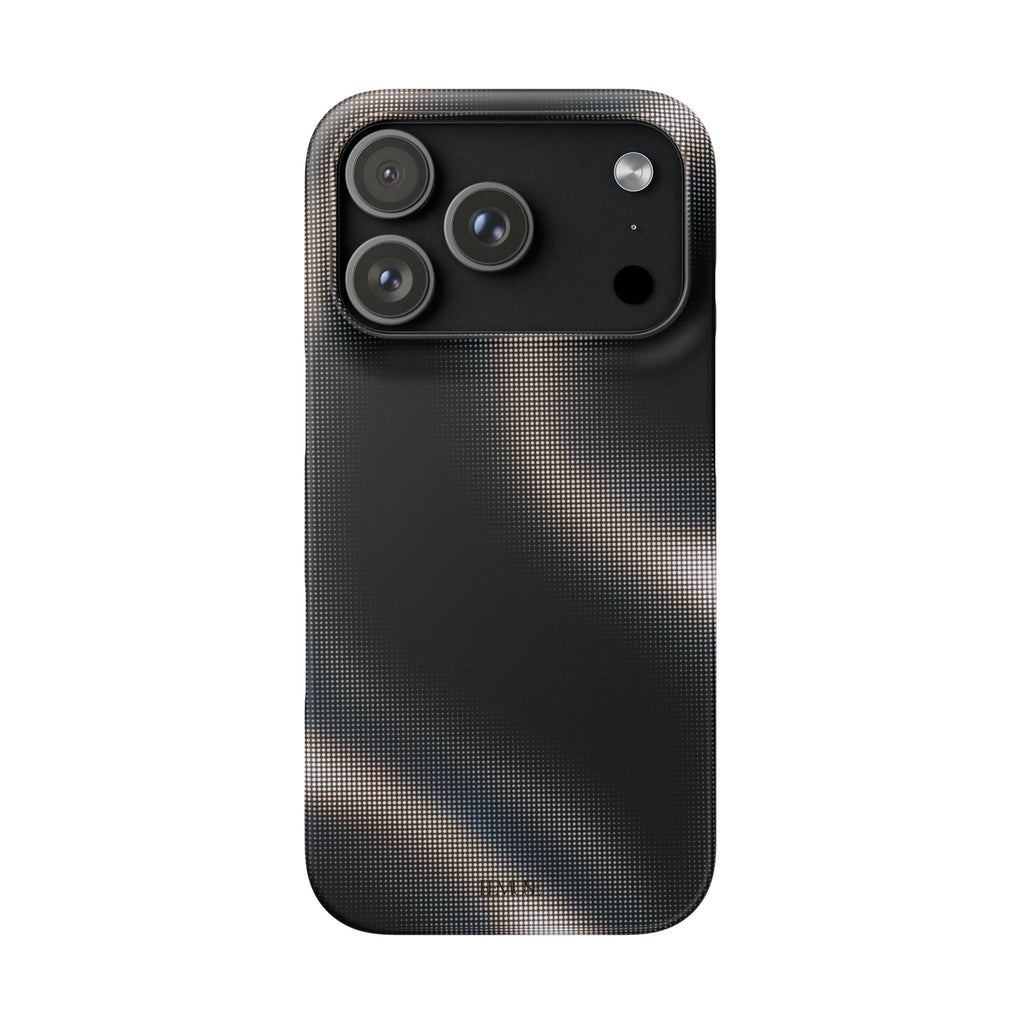 Phone Case — Metallic Black Wave Snap Case