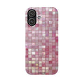 Pink Mosaic Phone Case — Shimmering Tile iPhone Protective Cover