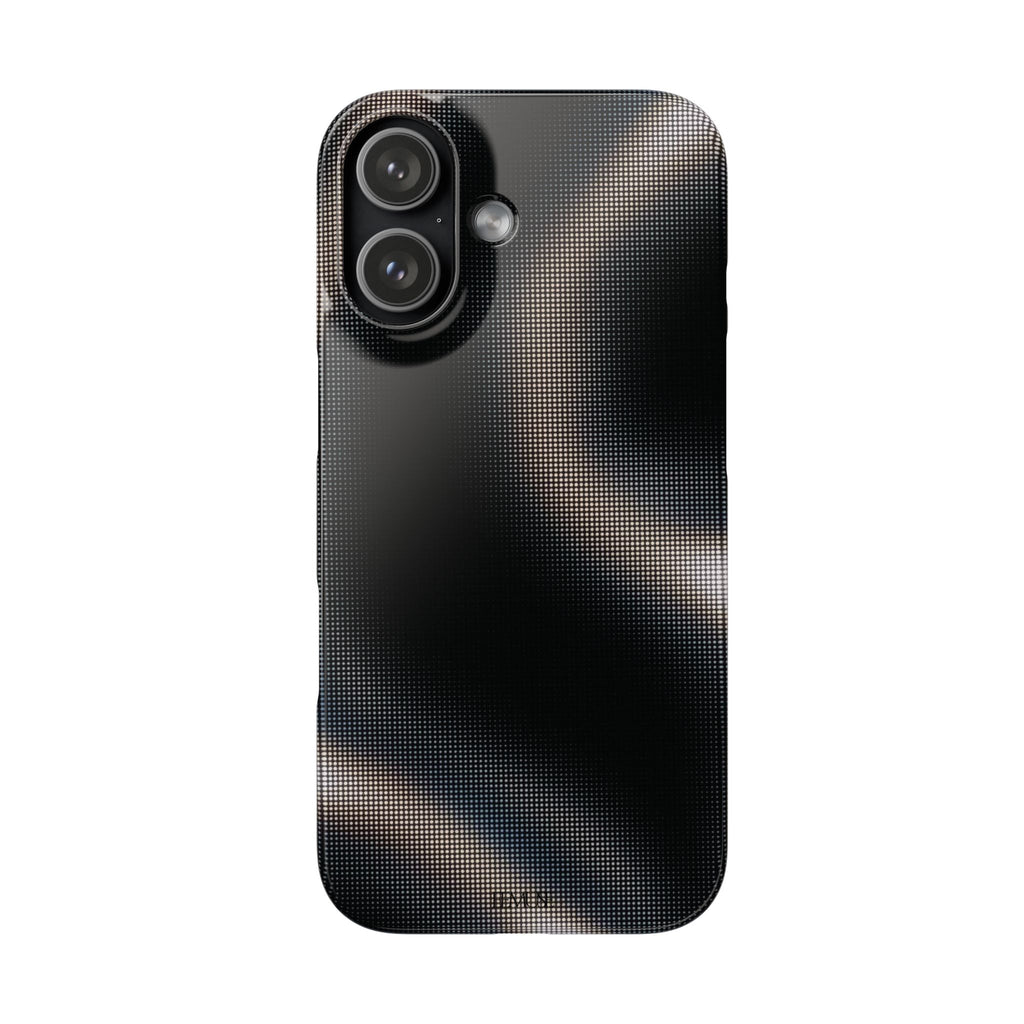 Phone Case — Metallic Black Wave Snap Case
