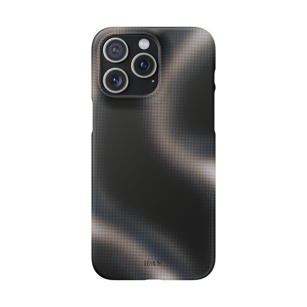 Phone Case — Metallic Black Wave Snap Case