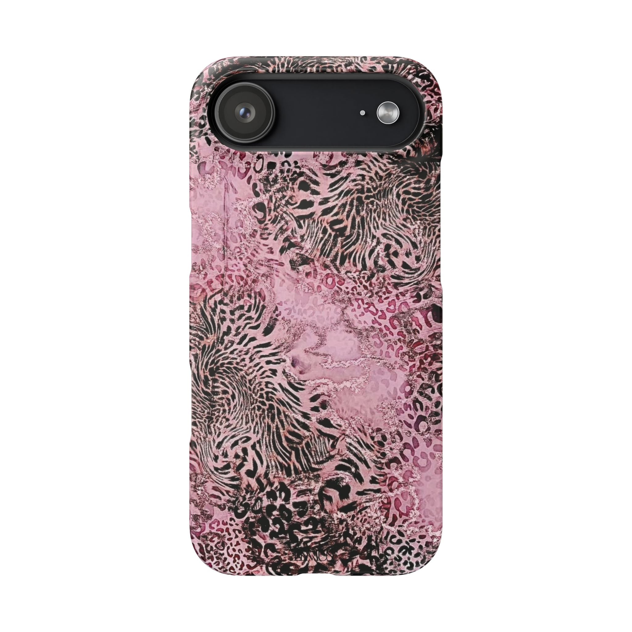 Pink Leopard Marble Phone Case — Snap-On Protective Case